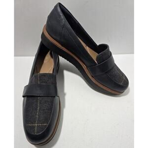 Clarks Women's Teadale Elsa Penny Loafer Wedge Comfort Shoe Office Preppy 9 M